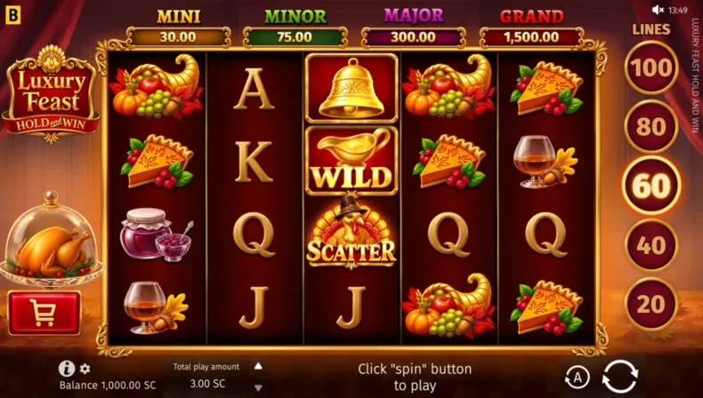 Luxury Feast Hold and Win Base Gameplay