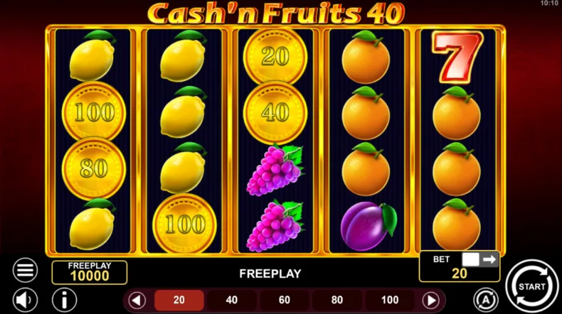 Cash'n Fruits 40 Base Gameplay