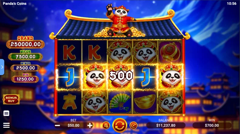 Panda's Coins Base Gameplay