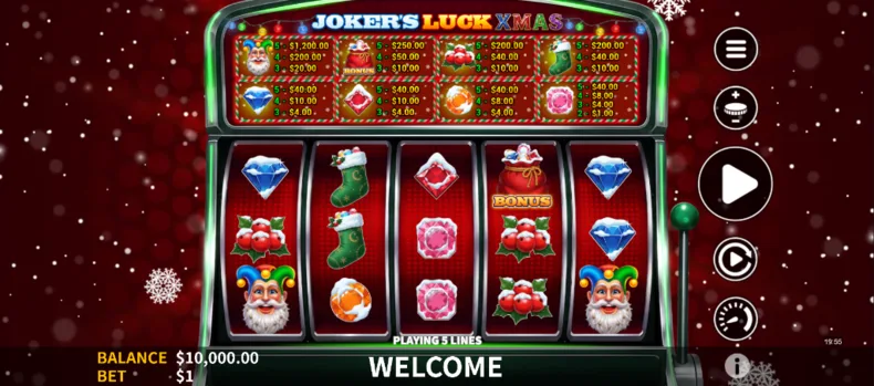 Joker's Luck XMAS Base Gameplay