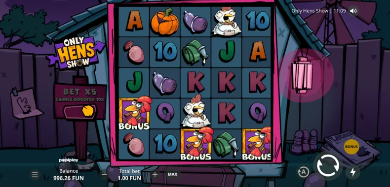 Only Hens Show Bonus Symbols