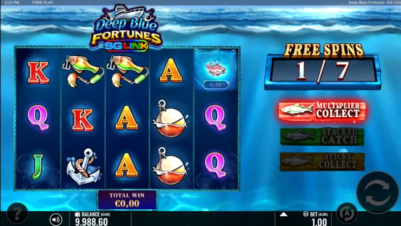 Deep Blue Fortunes Free Spins