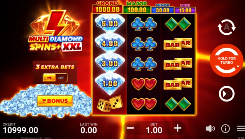 Multidiamond XXL Spins+ Base Gameplay