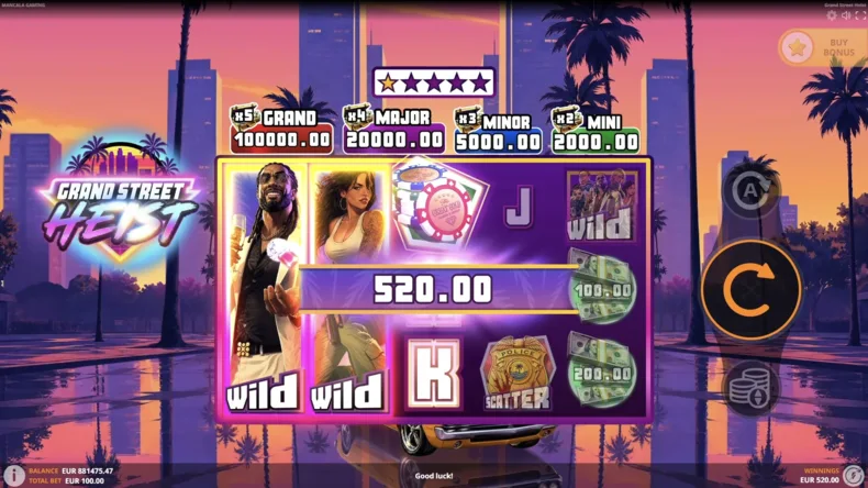 Grand Street Heist Expanding Wild Win